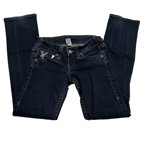 True Religion Women's Dark Wash Skinny Jeans Waist 27 - Picture 1 of 9